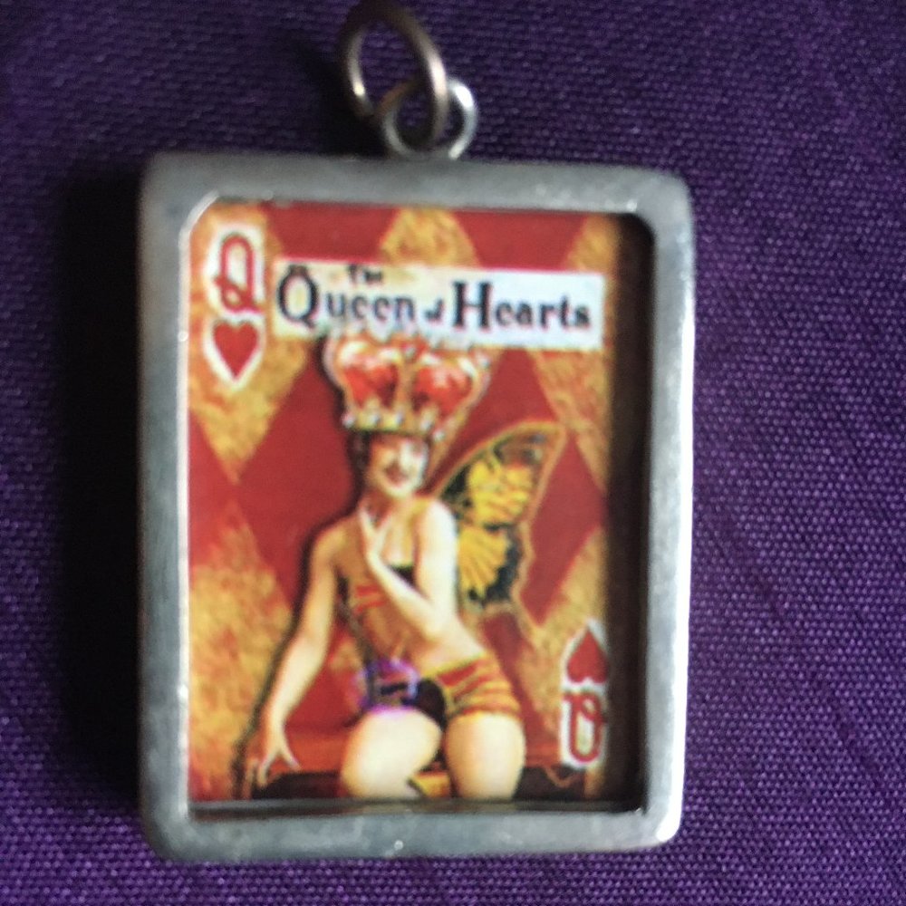 Silver Metal Two Sided  Pendent